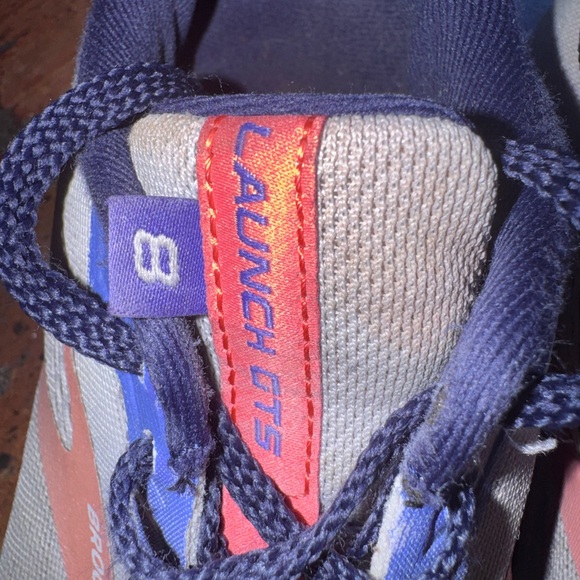 Brooks Launch GTS 8 Running Shoes Gray Pink Purple Womens Size 9.5 Clean - Picture 3 of 6
